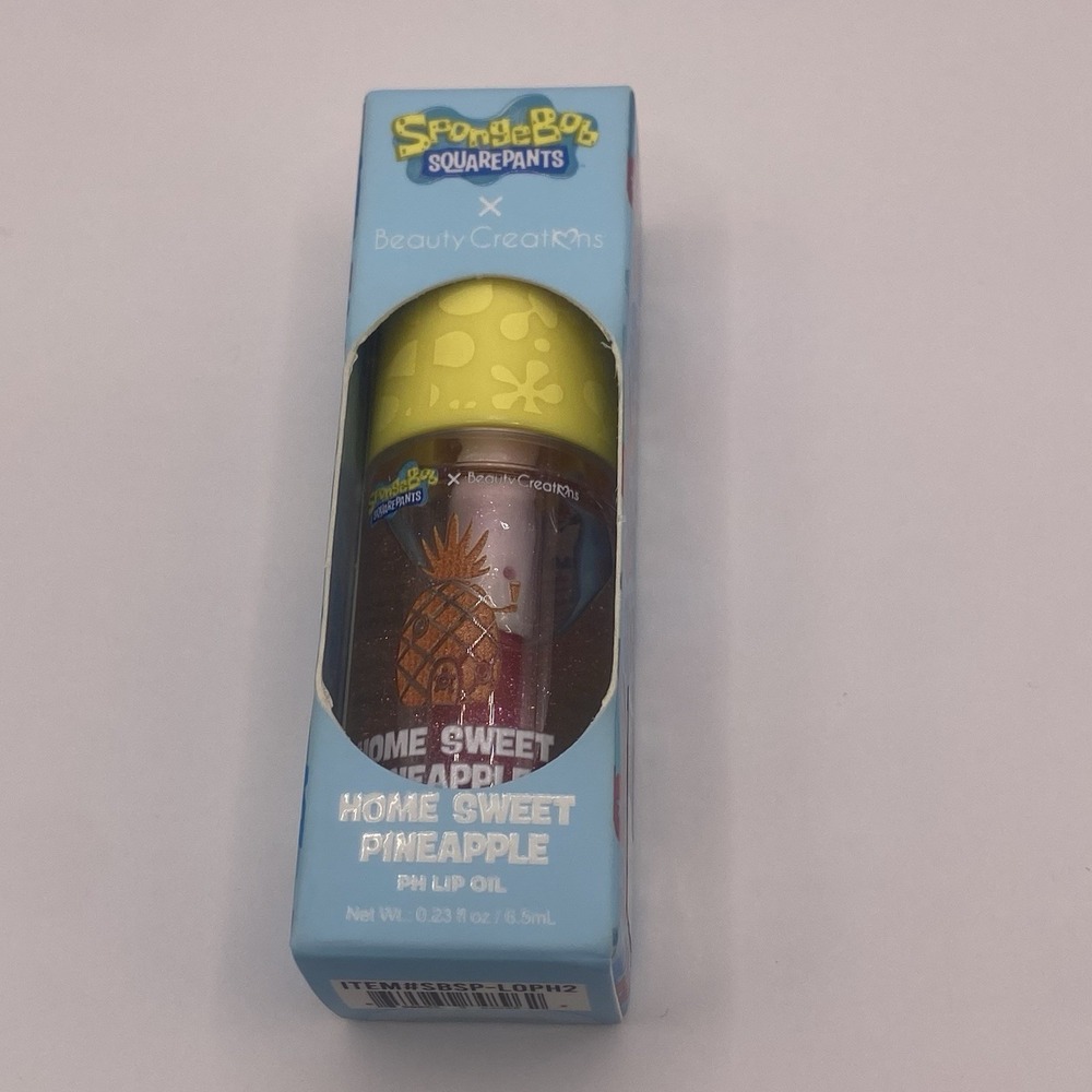 SpongeBob X Beauty Creations Home Sweet Pineapple PH Lip Oil Lipgloss NIB - Picture 7 of 10